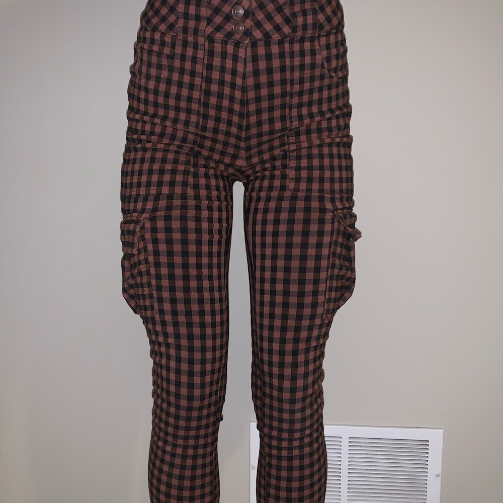 Checkered brown and black urban outfitters pants